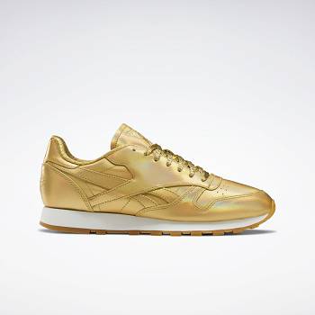 Reebok Classic Kožené Zlate - Damske Tenisky